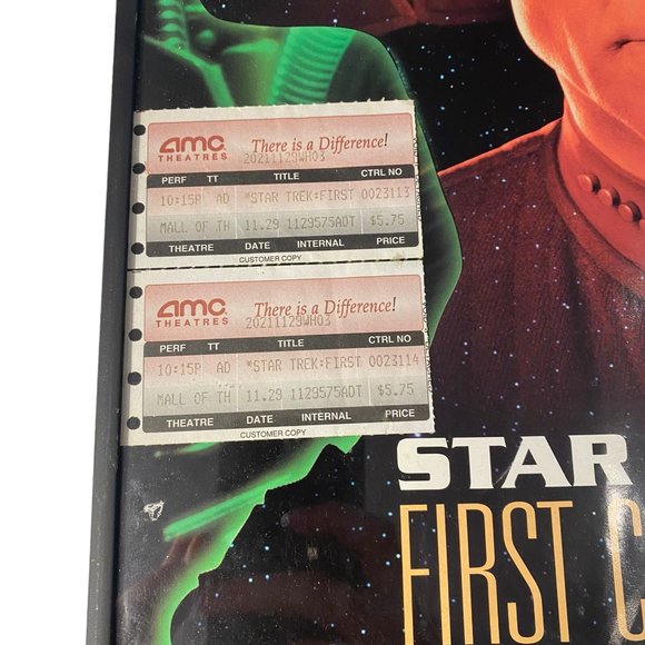 Star Trek "Resistance is Futile" Framed Poster 23"x12" with Ticket Stubs! - Picture 2 of 6